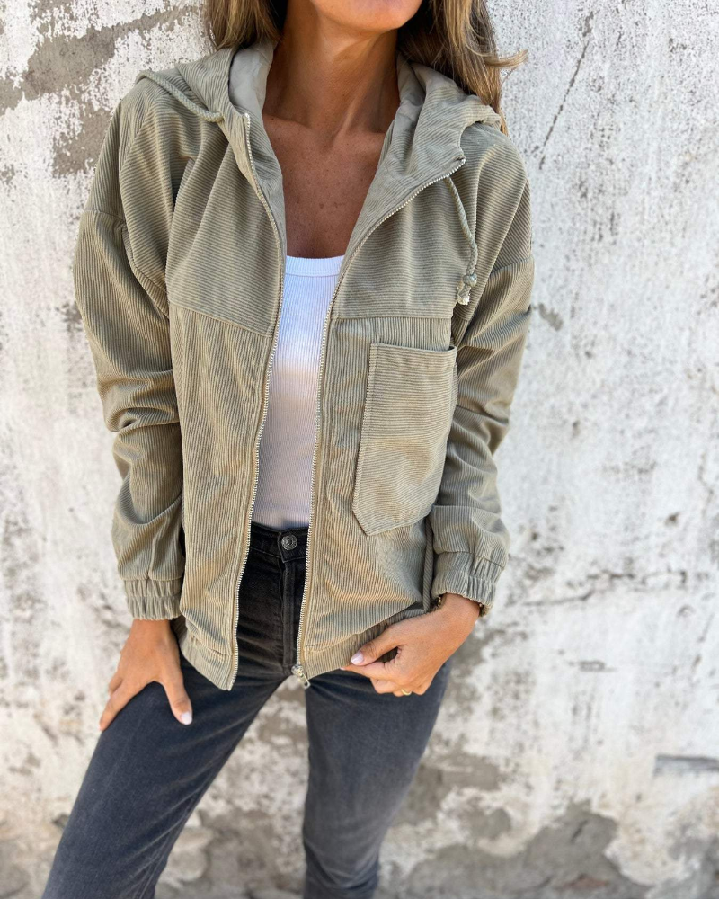 Ella™ | Cord jas met rits