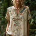 Vintage Bloemenprint Blouse