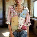 Vintage Bloemenprint Blouse