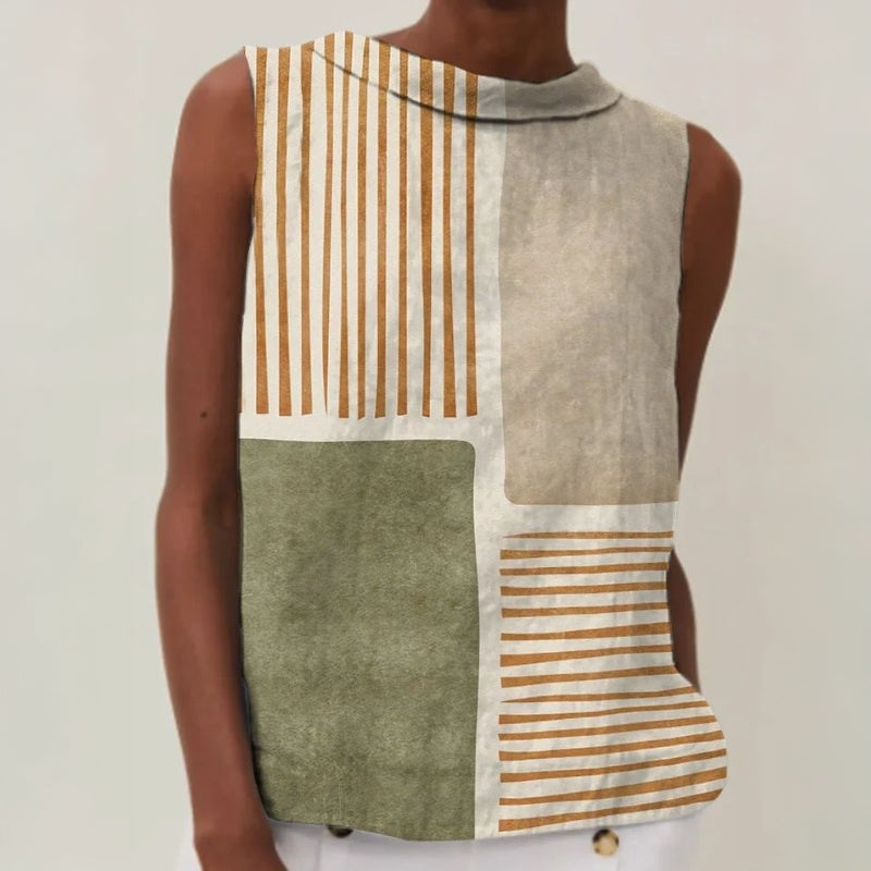 Vintage Kleurblok Tanktop