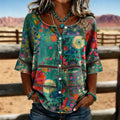 Vintage Bloemenprint Blouse