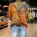 Vintage Blouse Met Libelleprint