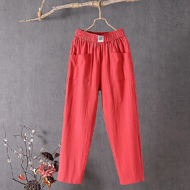 【Katoen En Lin】Effen Casual Broek
