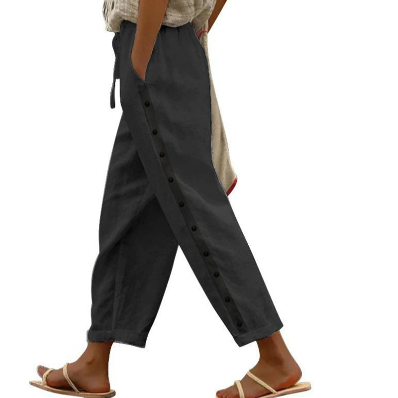 【Katoen En Linnen】Comfortabele Casual Broek