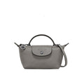 Mini Leder Longchamp Tas - Grijs