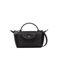 Mini Leder Longchamp Tas - Zwart