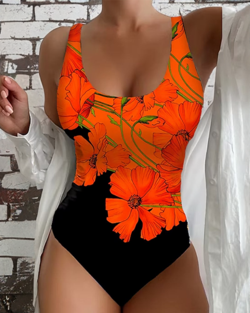 Lucy - Elegante Eénstuk Badpak met Bloemenpatroon