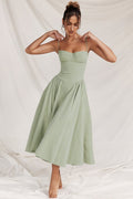Ellie | Sleeveless Corset Midi Dress