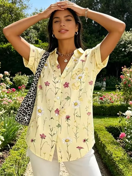 Casual Bloemenprint Blouse