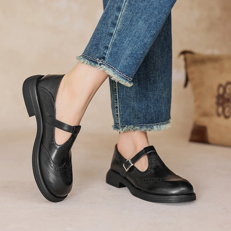 Mattea™ | Elegant Leather Mary Janes